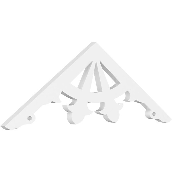 Ekena Millwork Pitch Riley Architectural Grade PVC Gable Pediment, 36"W x 12"H x 1"P (8/12) GPP036X012X100RIL - main